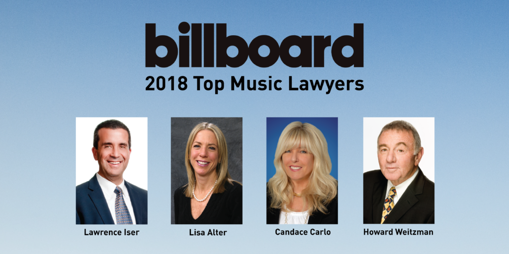 Horowitz Agency Clients Made Billboard's Top Music Lawyers 2018